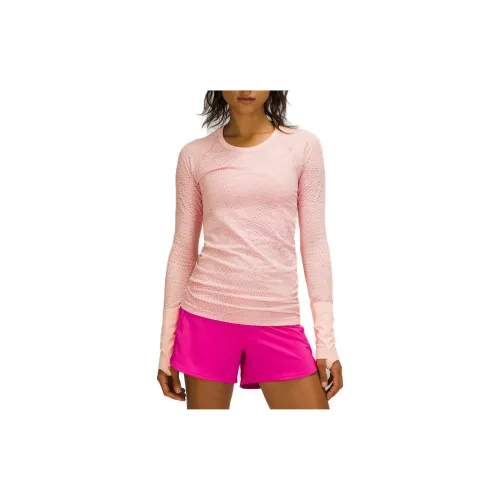 Lululemon Swiftly Tech T-Shirts Women's Grid Pink Mist/Sound Pink Mixed Color