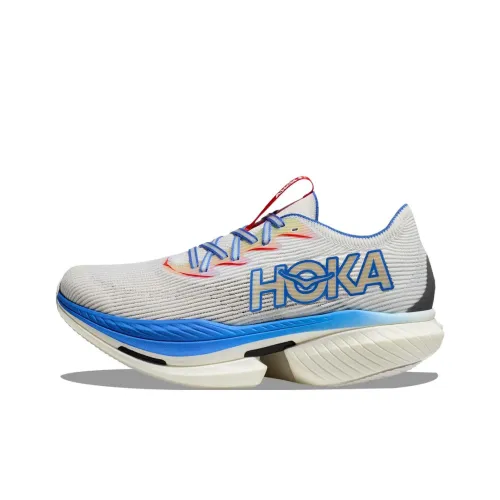 HOKA ONE ONE CIELO X1 Running Shoes Unisex Low-Top White/Phantom Blue