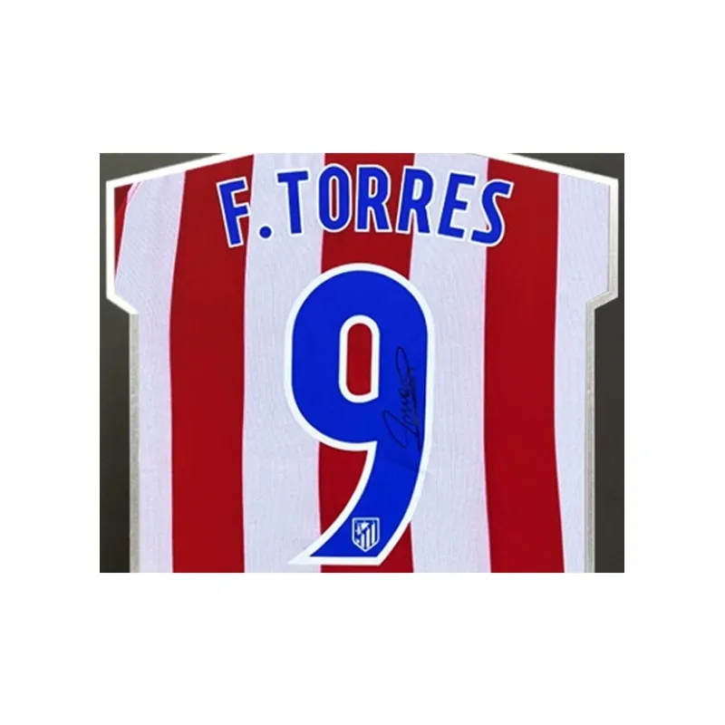 Three For Atletico Madrid Period, Torres, Autographed Jersey SA Certificate Framed-3