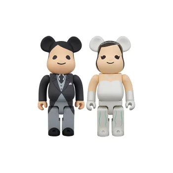 BE@RBRICK Greeting Marriage Of 2 Black/ White