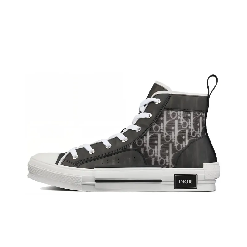 DIOR B23 High Black White Oblique-0