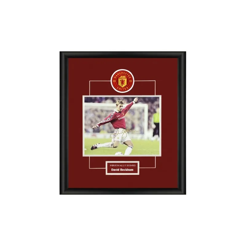 Three For Collection, Baby Beckham, Autographed Photo, Framed, Includes SA Certificate, Manchester United Size 7-1