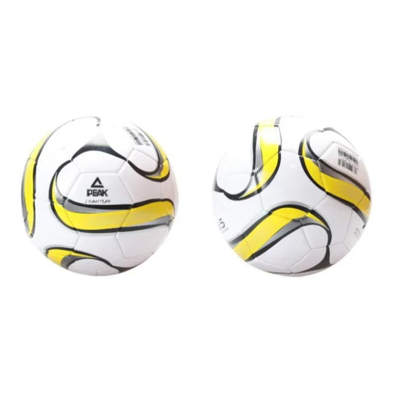 PEAK Size 5 Soccer PVC Machine Stitched Soccer Ball Unisex White Green-1