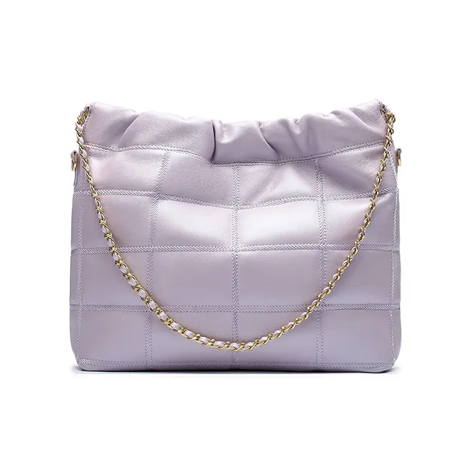 Montagut Sheepskin Shoulder Bag, Chain Bag, Underarm Hobo Bag Regular Women's Stone Gray/Acorn/Ice Coffee/Lilac-16