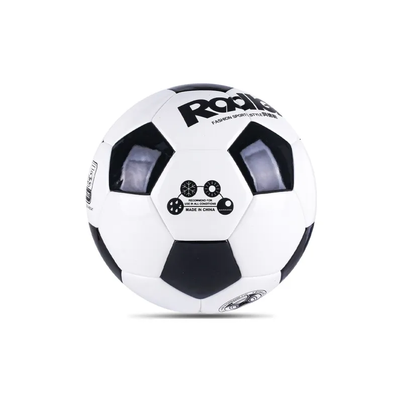 RADLER Size 5 Soccer PU Machine Stitched Soccer Ball Unisex Black White-4