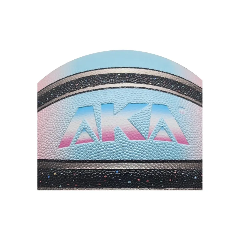 AKA PU Basketball Pink Blue Size 7 Training Reflective Unisex-2