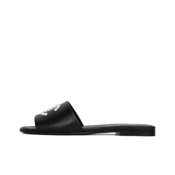 CHANEL Slip Resistant Slide Slippers Women's Black
