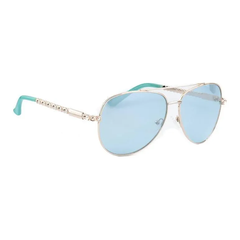GUESS Metal Aviator Sunglasses Women's Gold-2