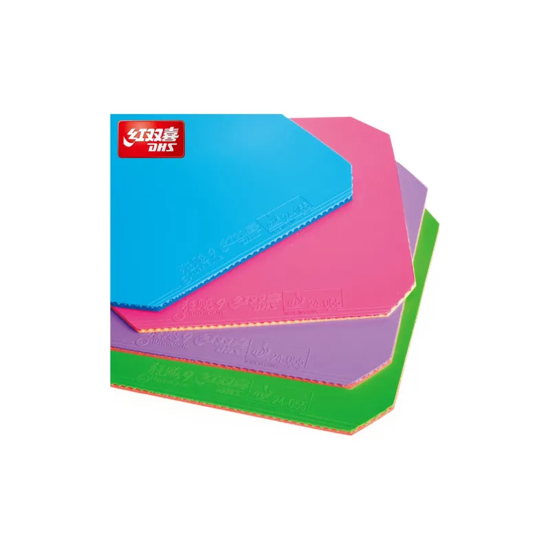 DHS Rush 9 Table Tennis Rubbers Sponge Inverted Rubber Fast Attack Combined With Loop Compatibility Basic, Adults-1