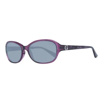 GUESS Injection Molded Oval Sunglasses Women's Purple