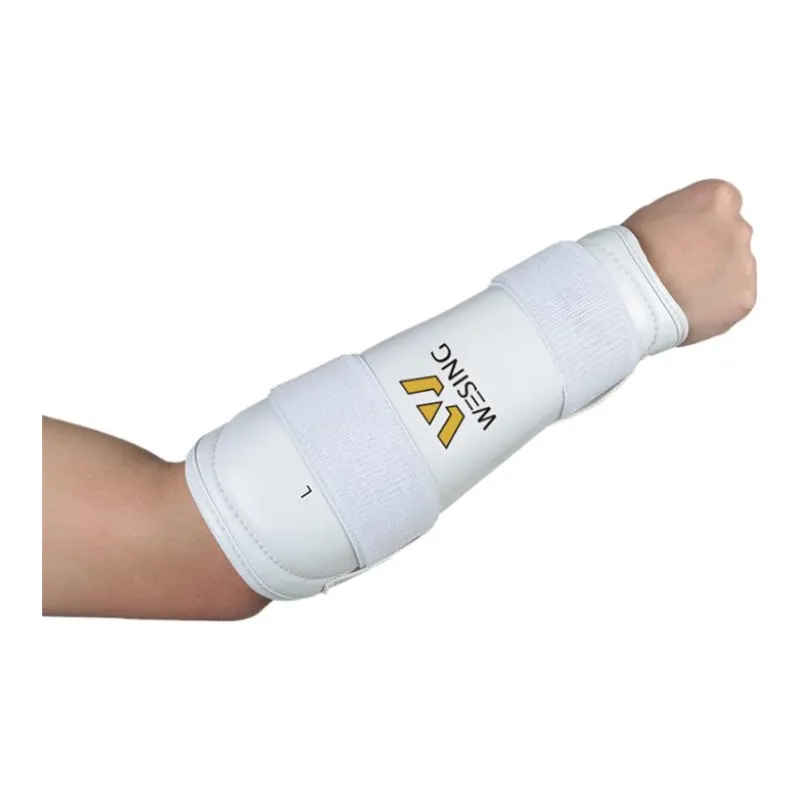 WESING Taekwondo Equipment Leather Fabric, Foam Liner, Neoprene Lining White-1