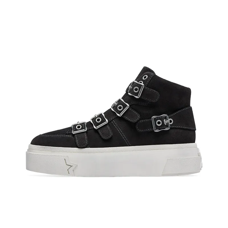 ASH STARMOON BUCKLE Collection High-Top Genuine Leather Platform Casual Platform Shoes Casual Shoes Women's-0