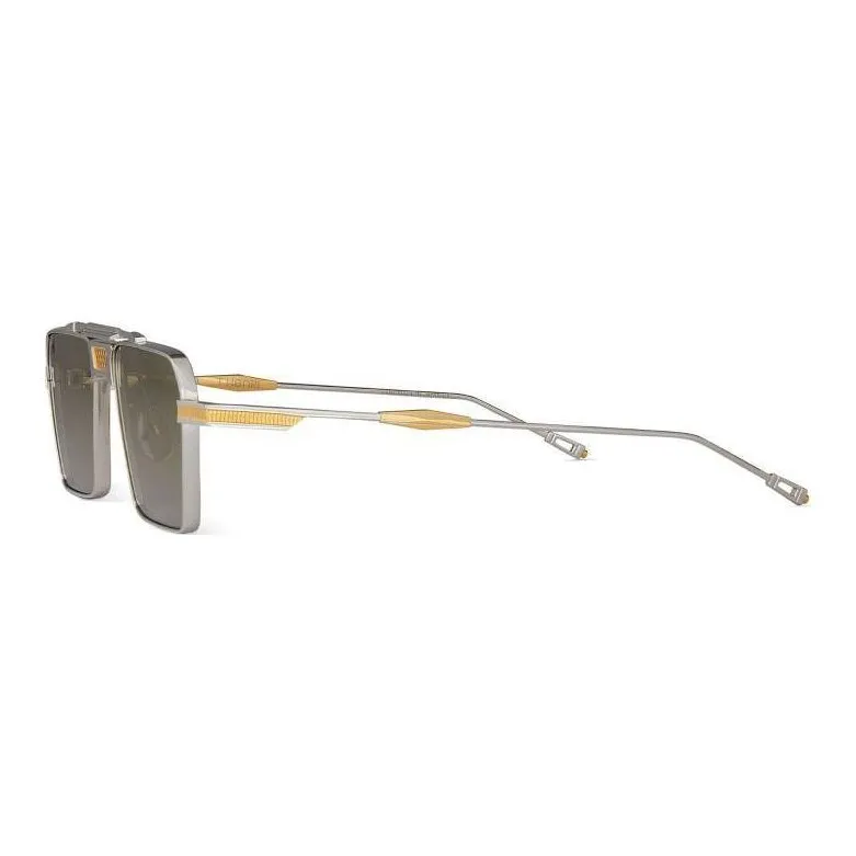 T Henri Titanium Alloy Aviator Sunglasses Unisex Silver/Yellow-1