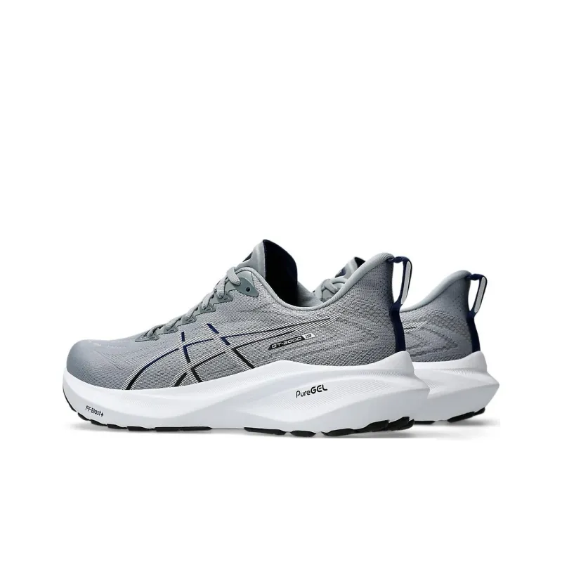 Asics Wear Resistant Low Top Running Shoes Men's Gray-2