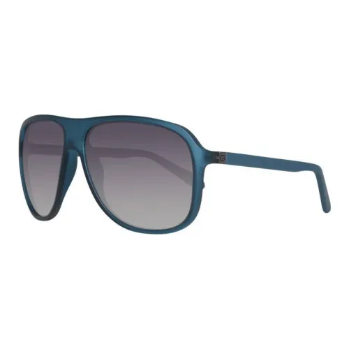 GUESS Acetate Aviator Sunglasses Men's Blue