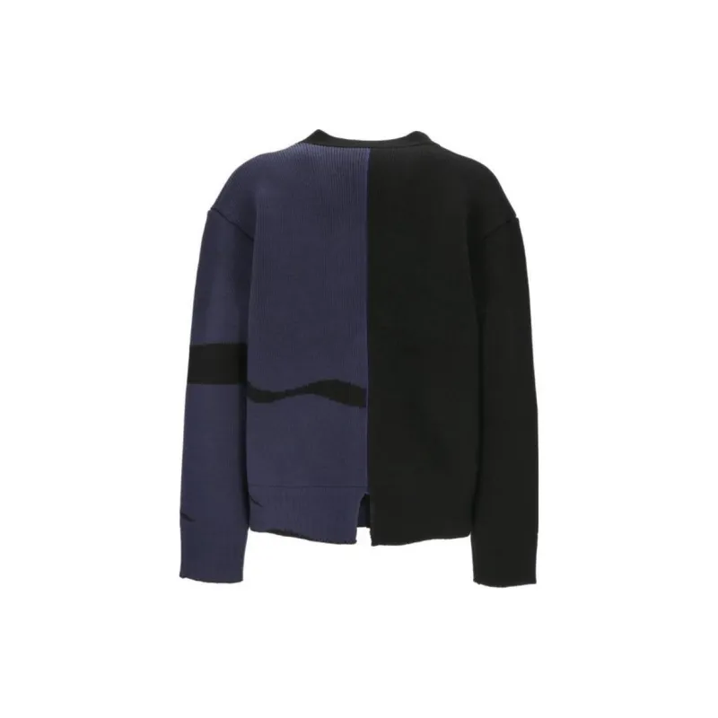 Burberry Ekd Intarsia Knit Buttoned Cardigan-1
