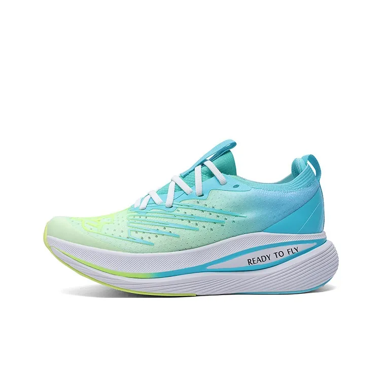 LPMX Rebound Wear Resistant Lightweight Breathable Low Top Long Distance Running Running Shoes Unisex Aqua Green-0