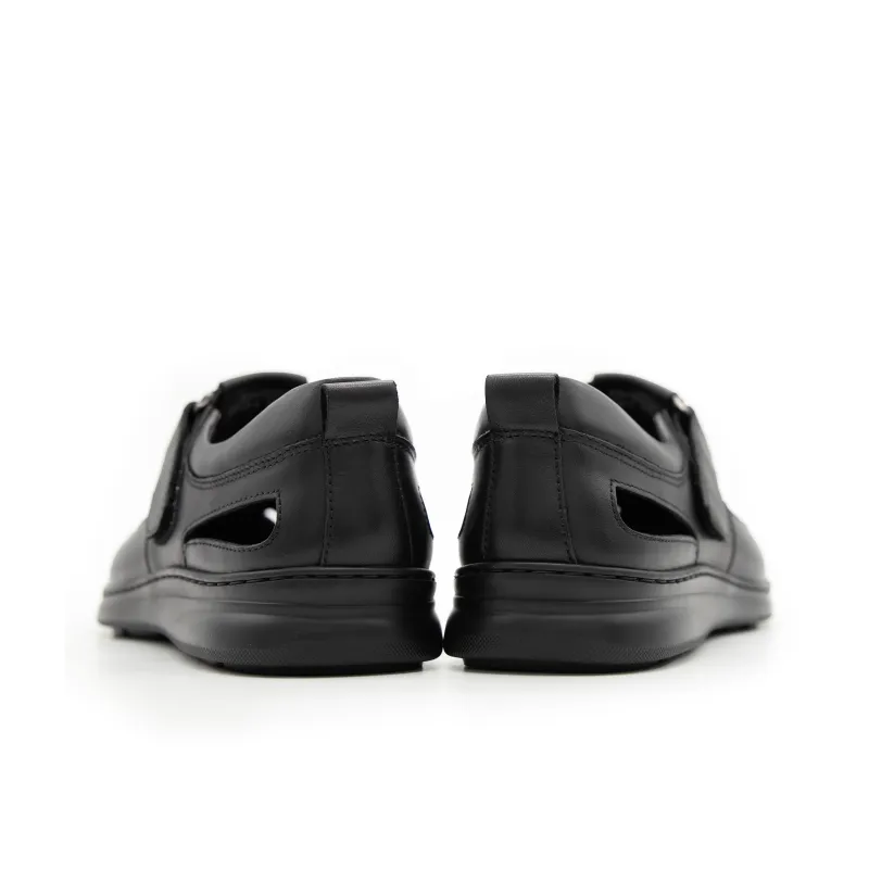Satchi Wear Resistant Beach Sandals Men's Black-4