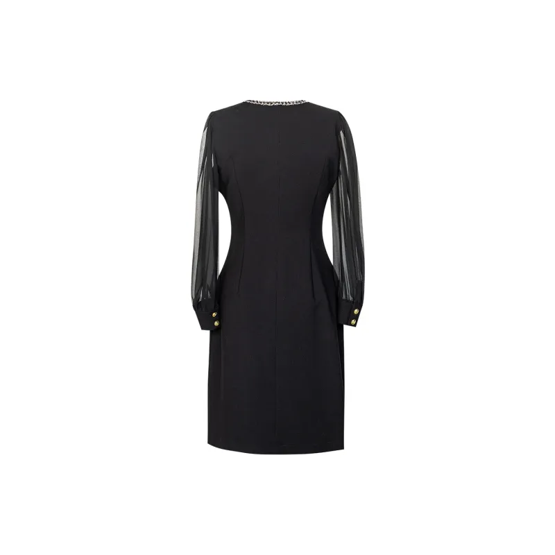 ROEYSHOUSE Long Sleeved Dresses Women's Black-1