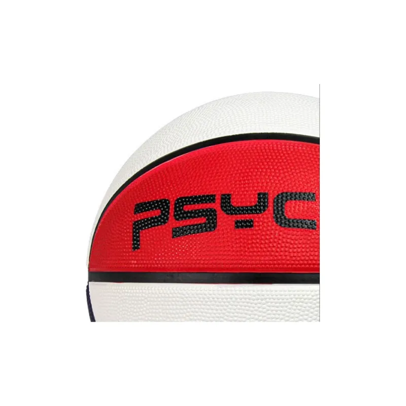 PSYCHE Rubber Basketball White Red Blue Size 3 Training Kids'-1