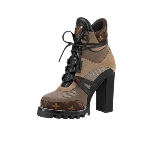 LOUIS VUITTON Star Trail Ankle Boots Women's Brown