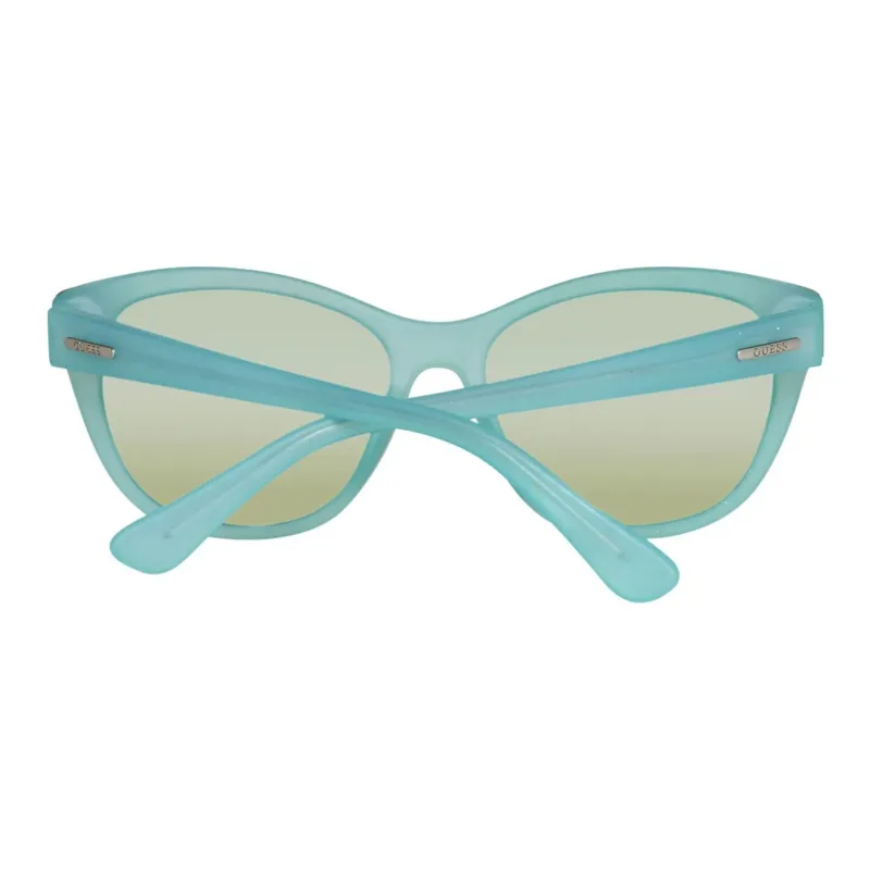 GUESS Acetate Titanium Stainless Steel Irregular Shape Sunglasses Women's Blue-2