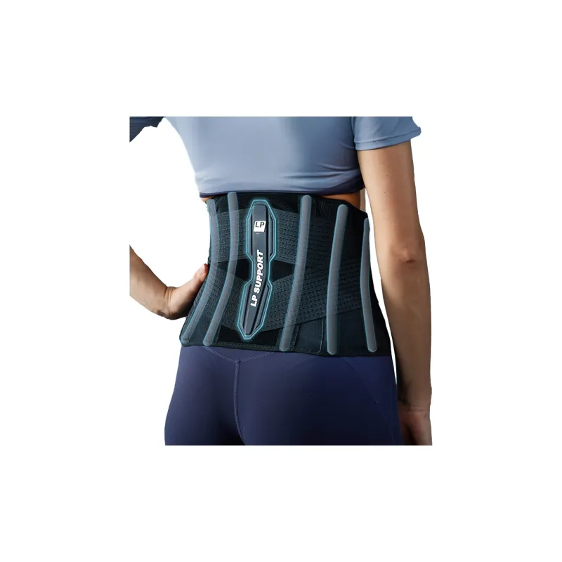 LP SUPPORT Back Support Braces Breathable Protective Compression Black/Gray Polyamide Elastane Polyester Unisex-1