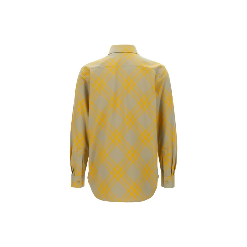 Burberry Check Printed Long Sleeved Shirt-1