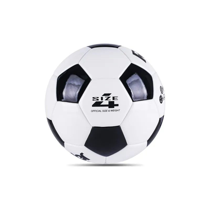 RADLER Size 4 Soccer PU Machine Stitched Soccer Ball Unisex Black White-2