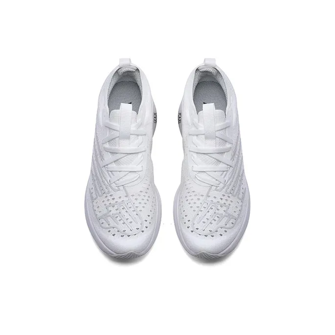 LPMX Cushioning Rebound Support Lightweight Breathable Low Top Training Running Shoes Men's White Light Gray-3