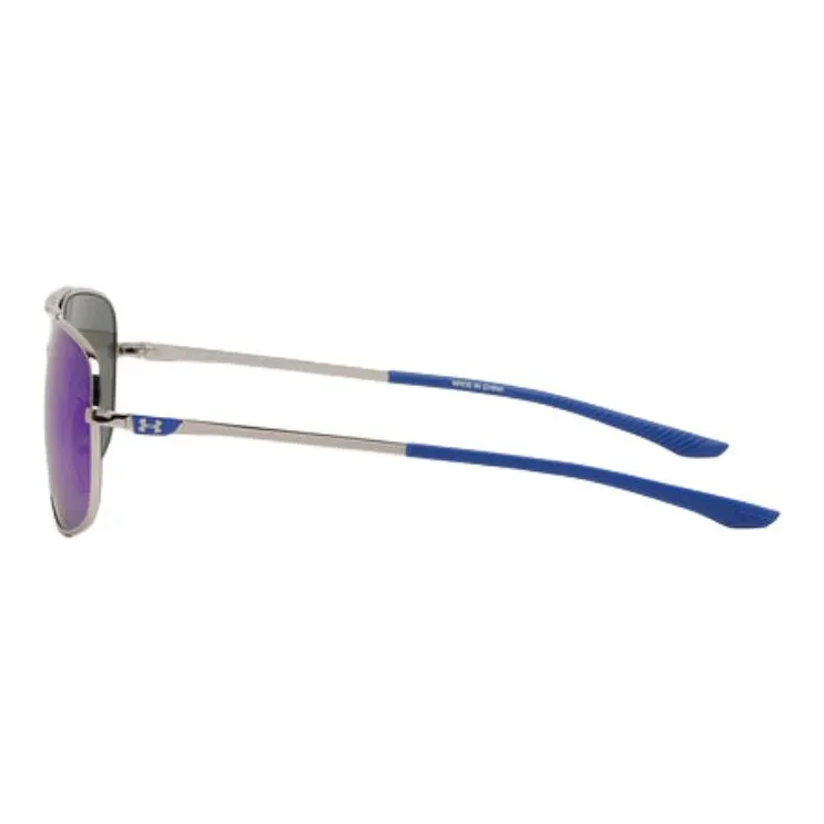 Under Armour Plastic Metal Aviator Sunglasses Men's Silver-2