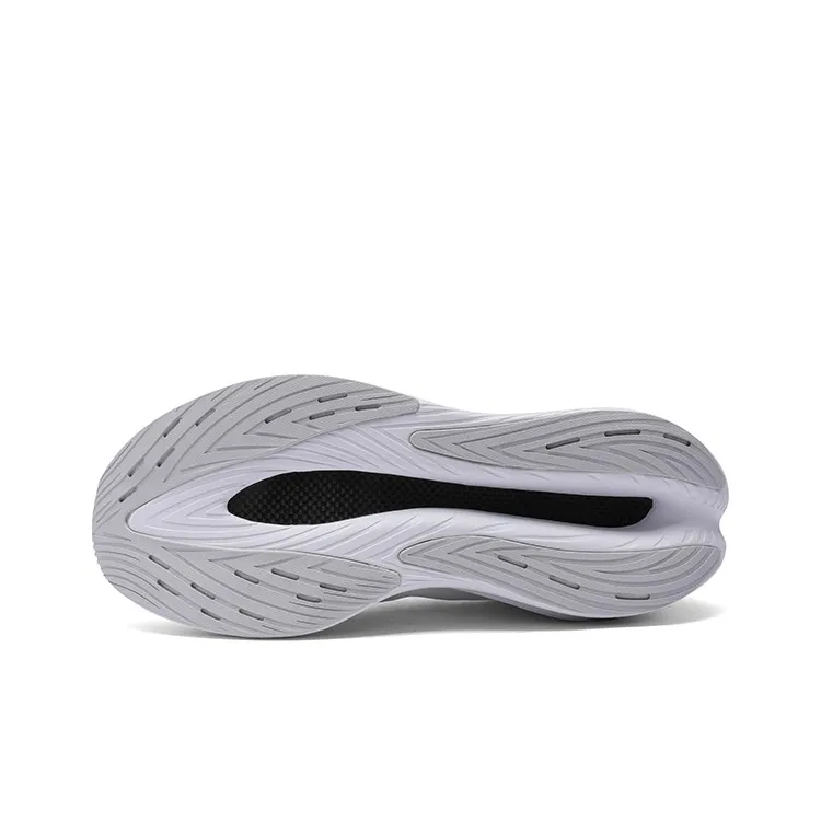 LPMX Cushioning Rebound Support Lightweight Breathable Low Top Training Running Shoes Men's White Light Gray-5