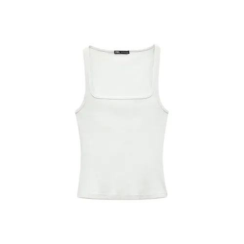 ZARA Tank Tops Women's Gray