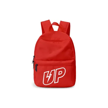 TURN UP Polyester Backpack For Kids Regular Unisex Red