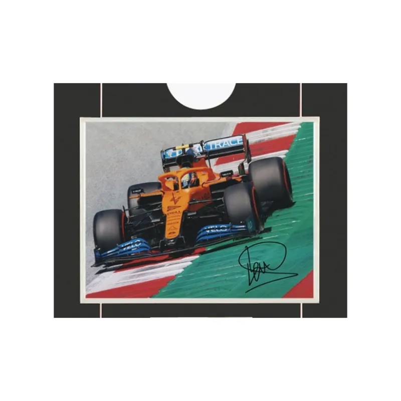 Three For F1 Driver Lando Norris Signed Photo With Certificate Framed-2