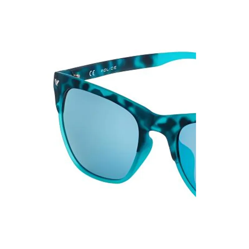 Police Injection Molded Rectangular Sunglasses Men's Blue-1