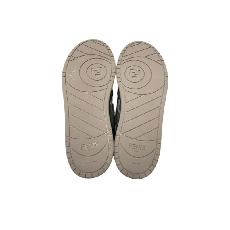 FENDI Match Low Top Suede 'Grey White'-4