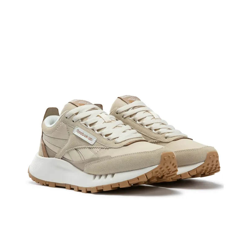 Reebok CL LEGACY W+ Anti Slip And Wear Resistant Height Increasing Low Top Running Shoes Unisex Beige-1
