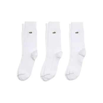 LACOSTE Mid-Calf Socks Unisex 3 Pack White