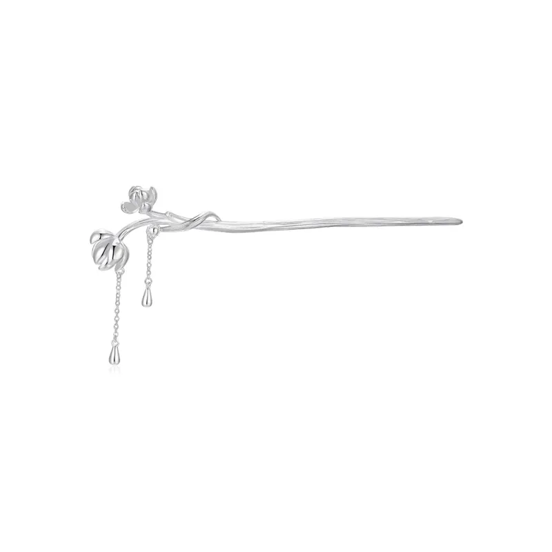 KADER 925 Sterling Silver Hairpins Women's Silver White Box-1