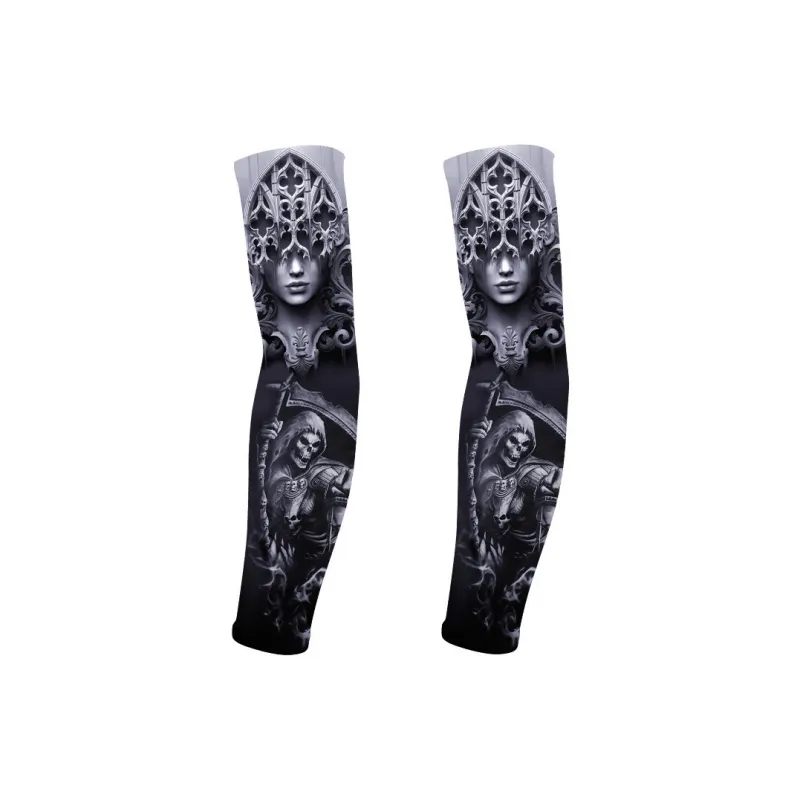 GXT Other Riding Equipment Cycling Arm Warmers Outdoor Unisex Shredded Milk/ice-19
