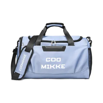 Elsvet Polyester Travel Bag One Shoulder Crossbody Gym Bag Unisex Blue/Black/Gray