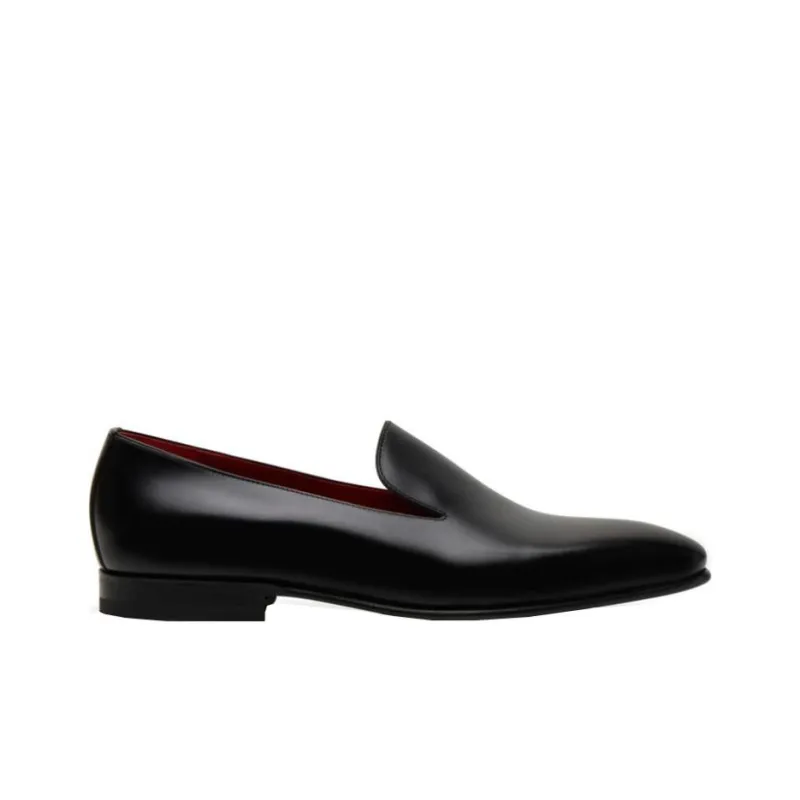 MANOLO BLAHNIK Djan Loafers 1cm Men's Black Red-1