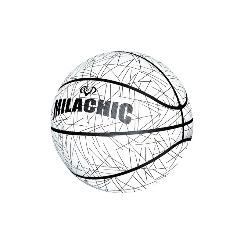 MILACHIC PU Basketball Glow In The Dark White Size 7 Ball Training Unisex-3
