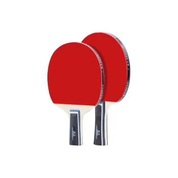 BO KA Entertainment Star Rating Ping Pong Paddles Unisex All Wood Base Black Red Double Beat