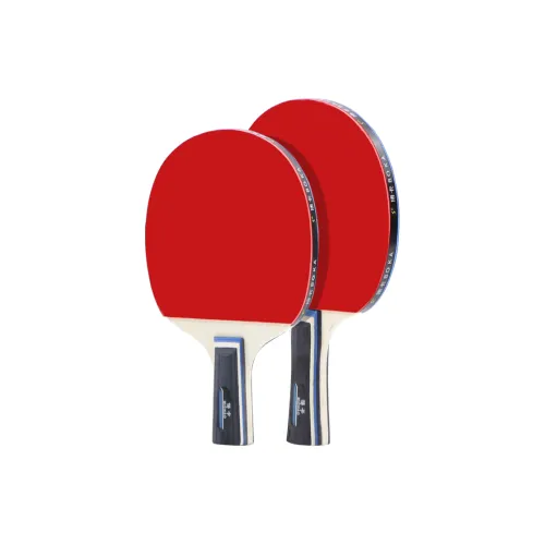 BO KA Entertainment Star Rating Ping Pong Paddles Unisex All Wood Base Black Red Double Beat