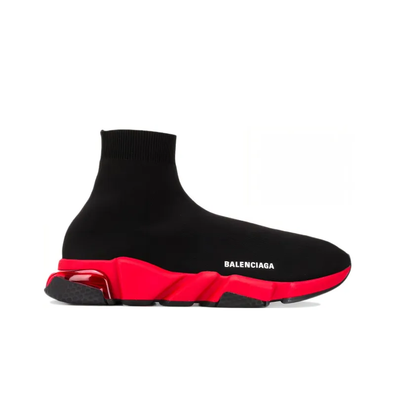 Balenciaga Speed Sneaker 'Clear Sole - Black Red'-1