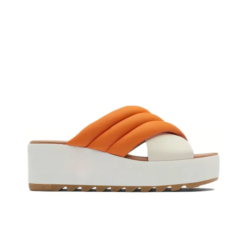SOREL EVA Slip-Resistant Slide Slippers Women's Brown White-1