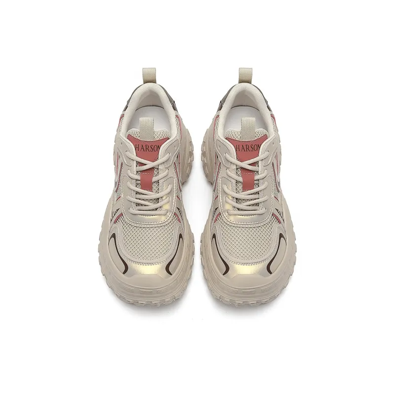 HARSON Cushioning Lightweight Height Increasing Low Top Chunky Sneakers Women's-2