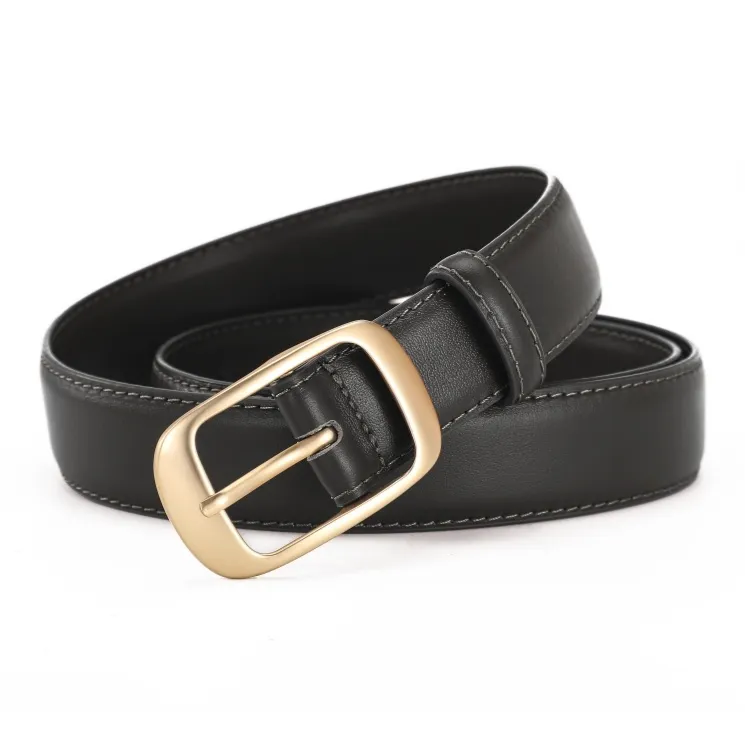 AOKANG Top Grain Cow Leather Belts Women's Multiple Colors Width 2.9cm-1